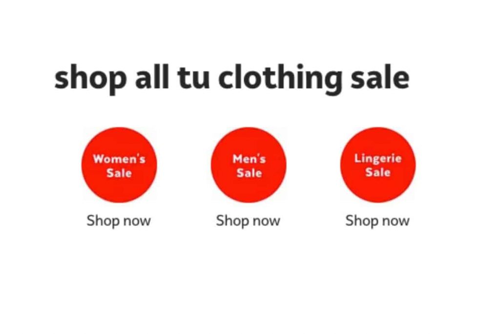 Sainsbury's TU clothing sale dates