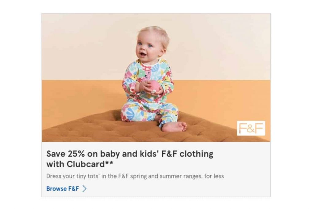 tesco clubcard clothing offer