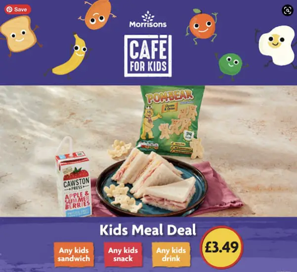 Morrison's Cafe Kids meal deal