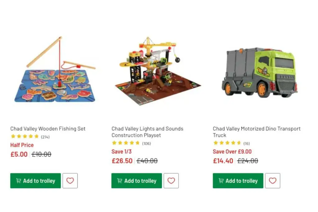 Argos Chad Valley Toy offers